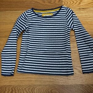 Mini Boden Girls Blue/White Striped Shirt
